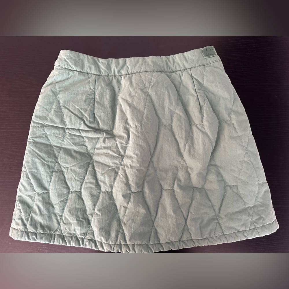 Melody Ehsani Quilted Mini Skirt in Light Gray - Picture 2 of 5